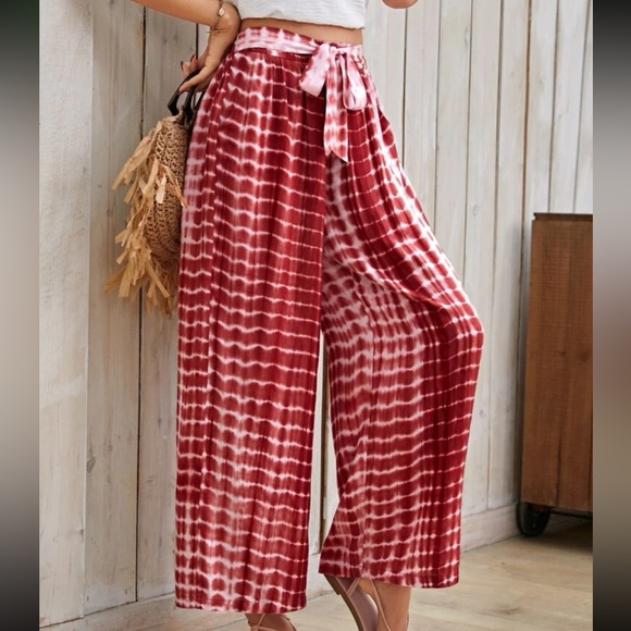 Pants - Boho Tie Dye Ombre Wide Leg Pants Trouser